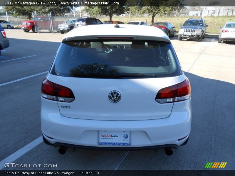 Candy White / Interlagos Plaid Cloth 2012 Volkswagen GTI 4 Door