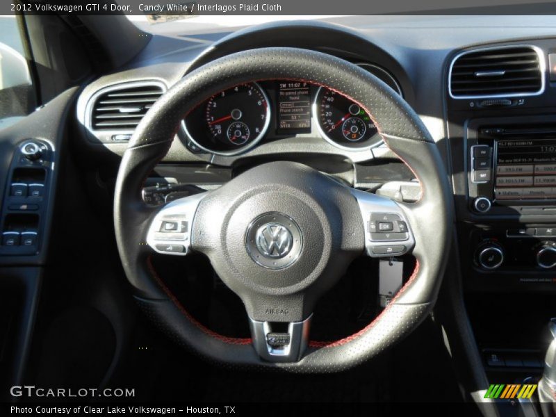 Candy White / Interlagos Plaid Cloth 2012 Volkswagen GTI 4 Door