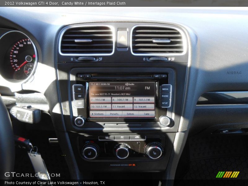Candy White / Interlagos Plaid Cloth 2012 Volkswagen GTI 4 Door