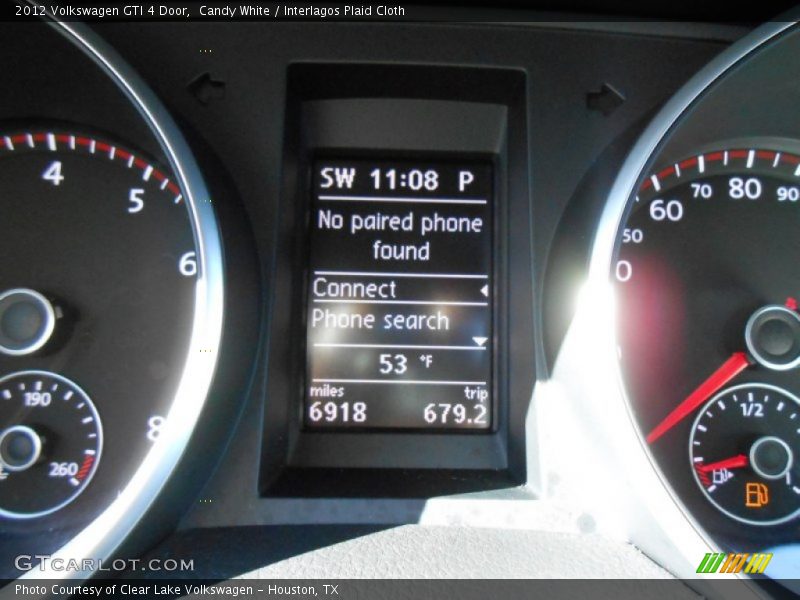 Candy White / Interlagos Plaid Cloth 2012 Volkswagen GTI 4 Door
