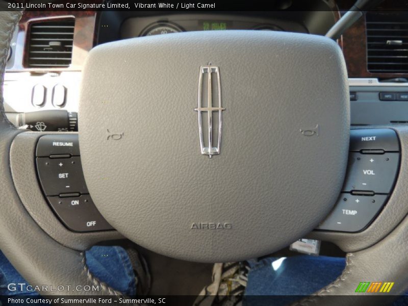 Vibrant White / Light Camel 2011 Lincoln Town Car Signature Limited