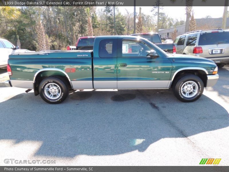 Forest Green Pearl / Mist Gray 1999 Dodge Dakota SLT Extended Cab