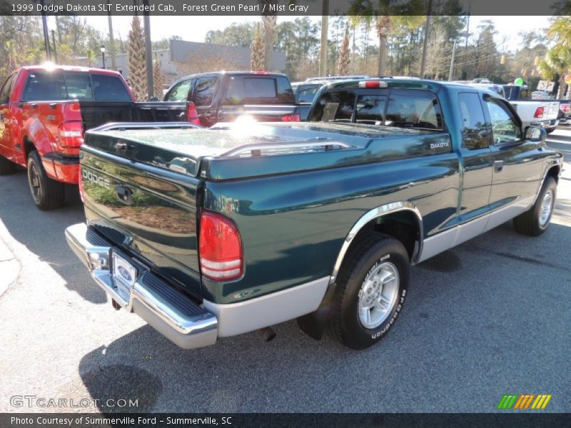 Forest Green Pearl / Mist Gray 1999 Dodge Dakota SLT Extended Cab