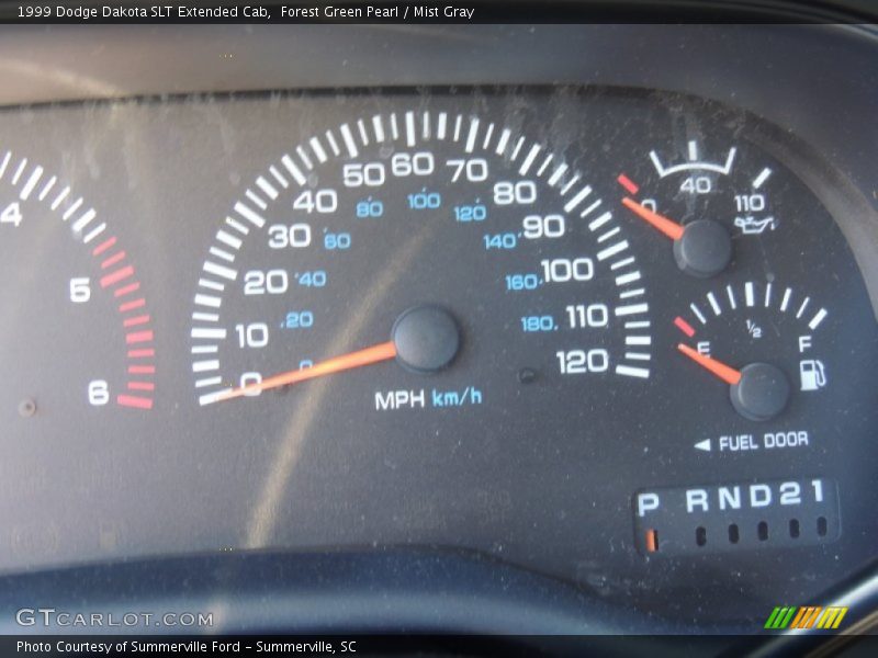 Forest Green Pearl / Mist Gray 1999 Dodge Dakota SLT Extended Cab