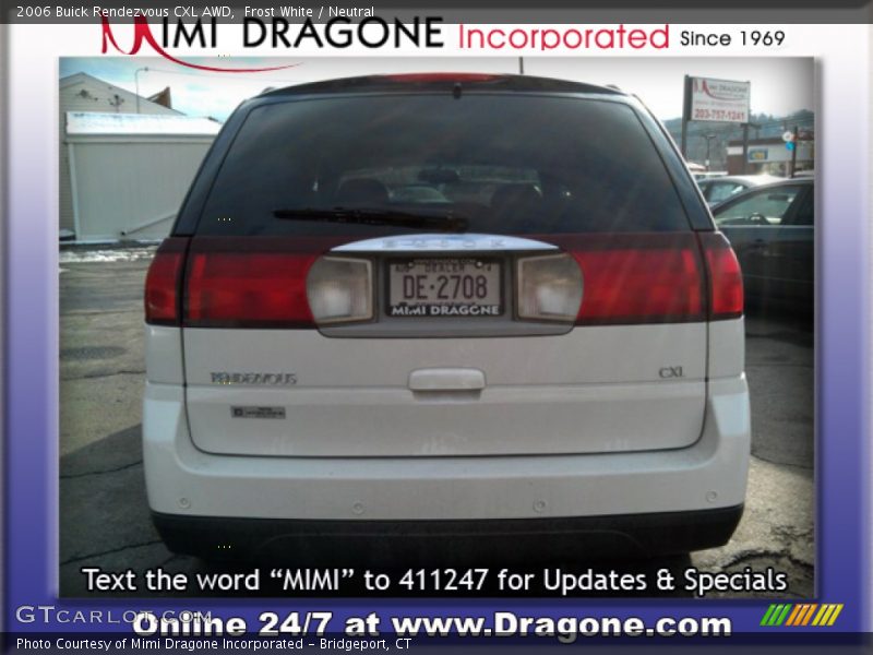 Frost White / Neutral 2006 Buick Rendezvous CXL AWD