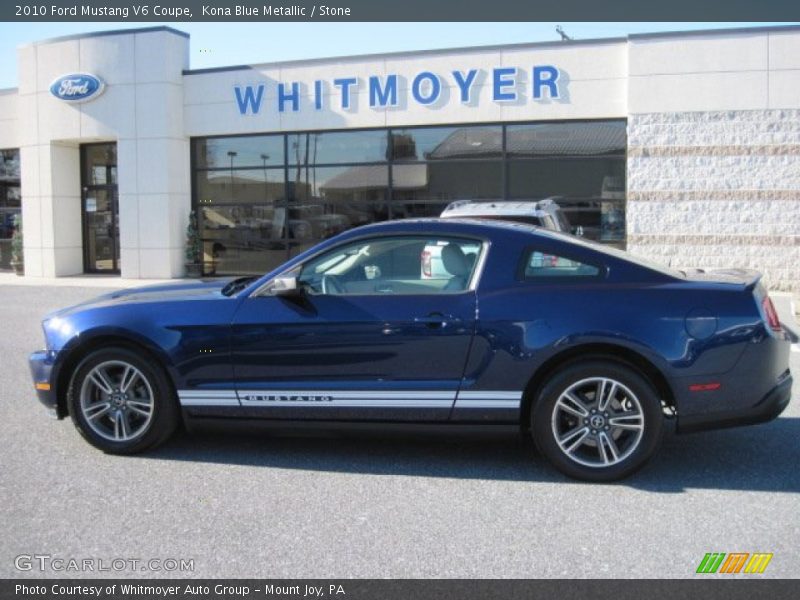 Kona Blue Metallic / Stone 2010 Ford Mustang V6 Coupe