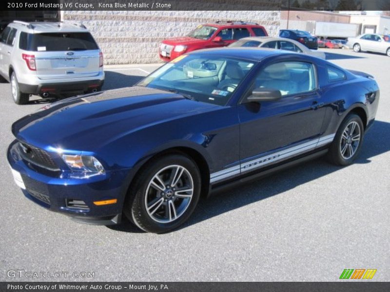 Kona Blue Metallic / Stone 2010 Ford Mustang V6 Coupe