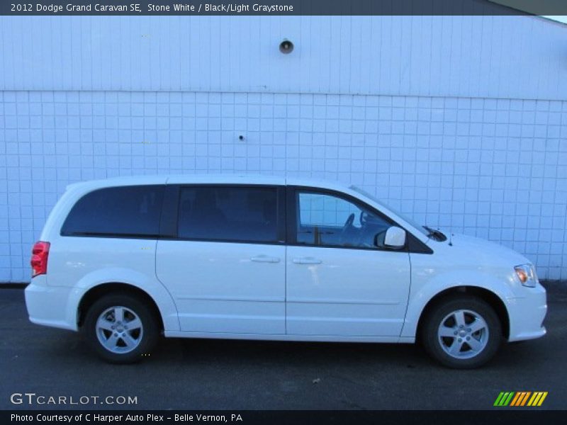 Stone White / Black/Light Graystone 2012 Dodge Grand Caravan SE