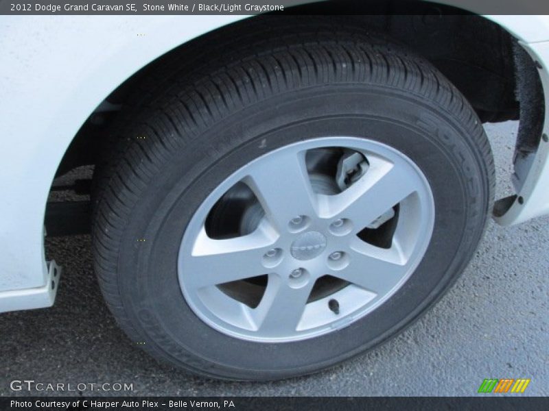 Stone White / Black/Light Graystone 2012 Dodge Grand Caravan SE