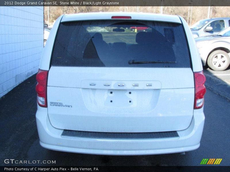 Stone White / Black/Light Graystone 2012 Dodge Grand Caravan SE