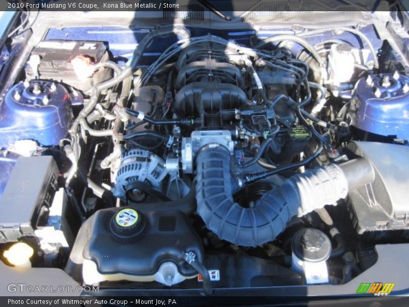 Kona Blue Metallic / Stone 2010 Ford Mustang V6 Coupe