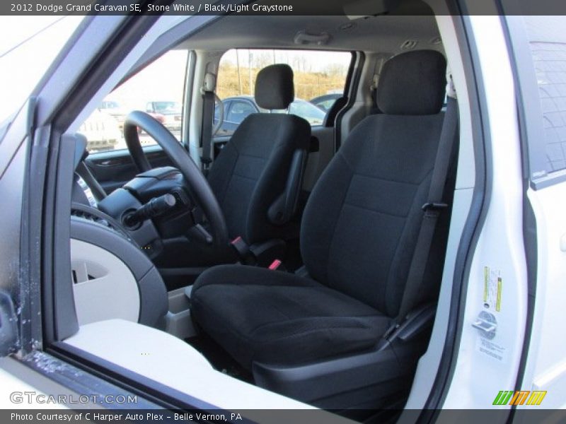 Stone White / Black/Light Graystone 2012 Dodge Grand Caravan SE