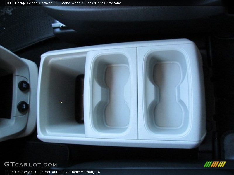 Stone White / Black/Light Graystone 2012 Dodge Grand Caravan SE