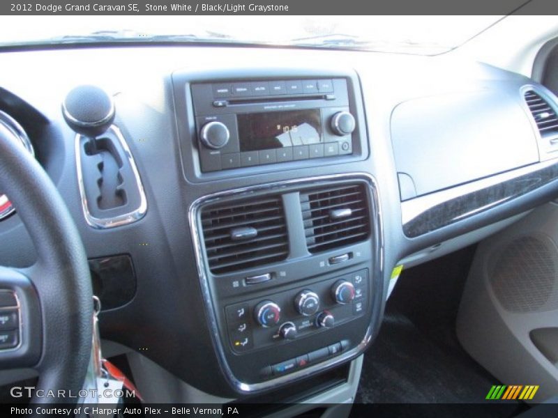 Stone White / Black/Light Graystone 2012 Dodge Grand Caravan SE