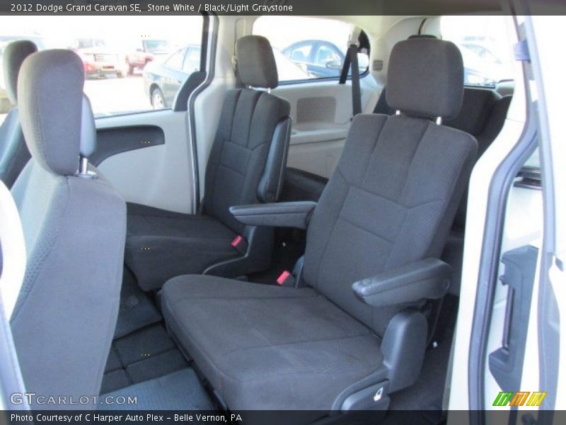 Stone White / Black/Light Graystone 2012 Dodge Grand Caravan SE