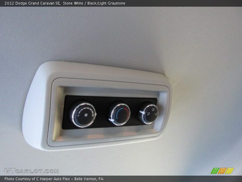 Stone White / Black/Light Graystone 2012 Dodge Grand Caravan SE