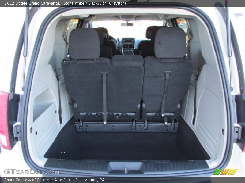 Stone White / Black/Light Graystone 2012 Dodge Grand Caravan SE
