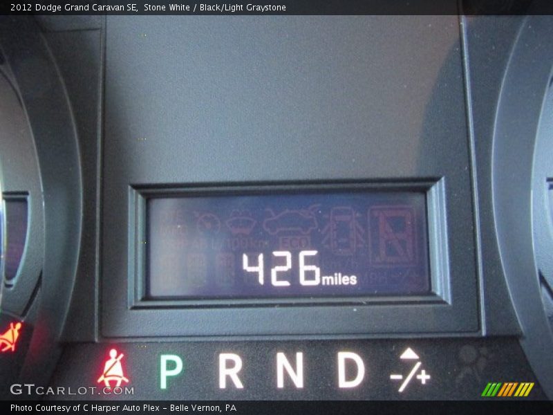 Stone White / Black/Light Graystone 2012 Dodge Grand Caravan SE