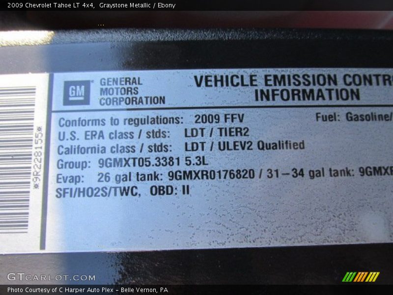 Graystone Metallic / Ebony 2009 Chevrolet Tahoe LT 4x4