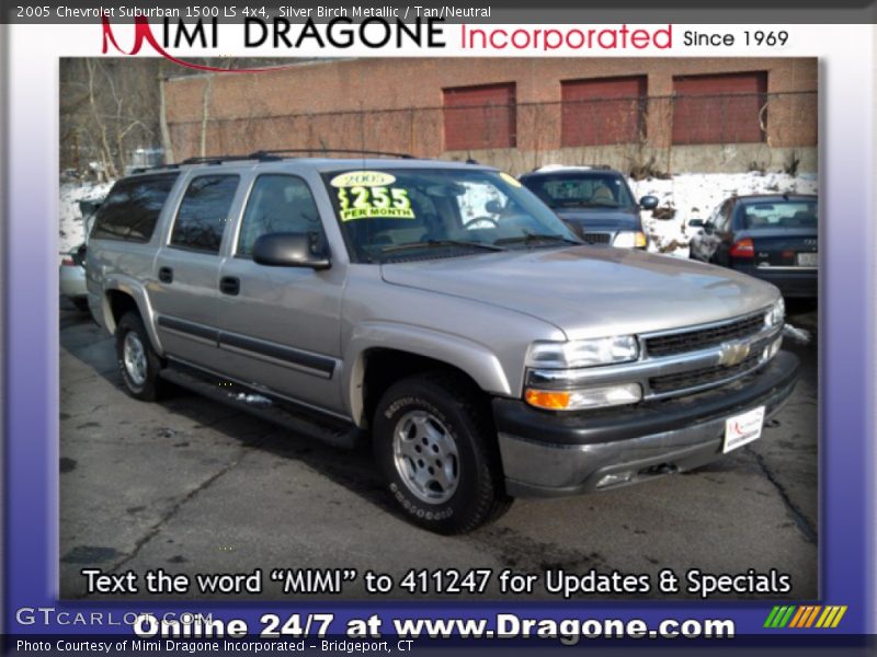 Silver Birch Metallic / Tan/Neutral 2005 Chevrolet Suburban 1500 LS 4x4