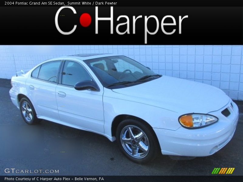 Summit White / Dark Pewter 2004 Pontiac Grand Am SE Sedan