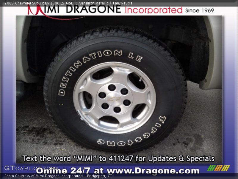 Silver Birch Metallic / Tan/Neutral 2005 Chevrolet Suburban 1500 LS 4x4