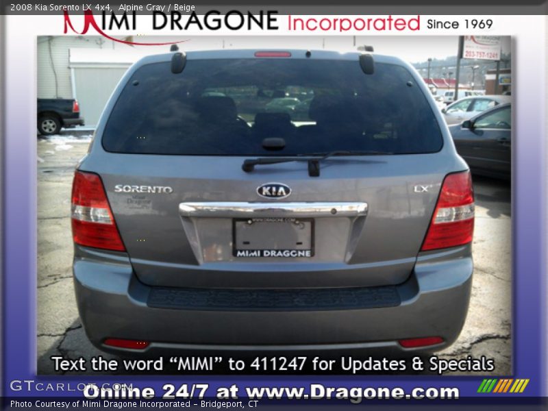 Alpine Gray / Beige 2008 Kia Sorento LX 4x4