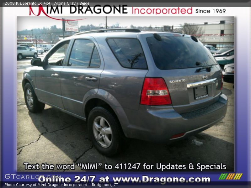 Alpine Gray / Beige 2008 Kia Sorento LX 4x4