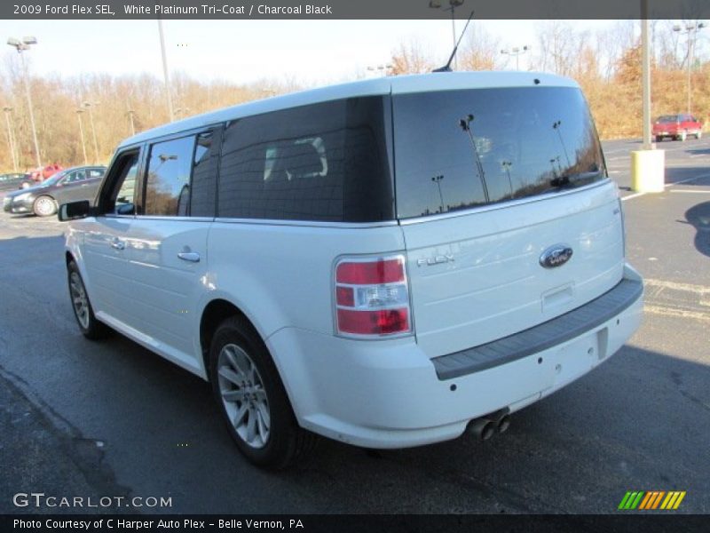 White Platinum Tri-Coat / Charcoal Black 2009 Ford Flex SEL