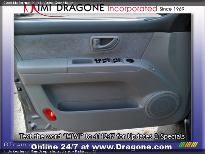 Alpine Gray / Beige 2008 Kia Sorento LX 4x4