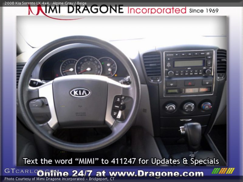 Alpine Gray / Beige 2008 Kia Sorento LX 4x4