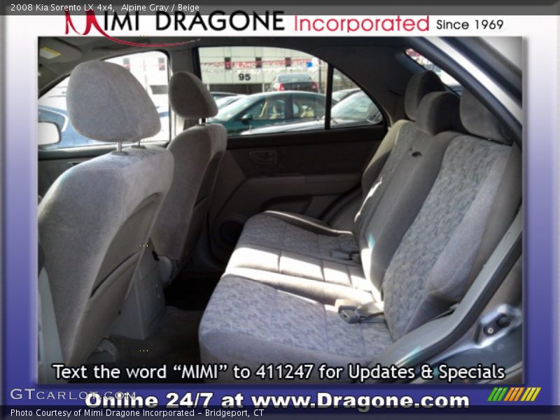 Alpine Gray / Beige 2008 Kia Sorento LX 4x4