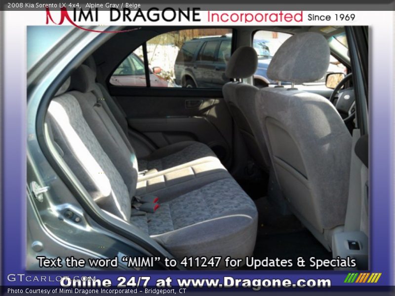 Alpine Gray / Beige 2008 Kia Sorento LX 4x4