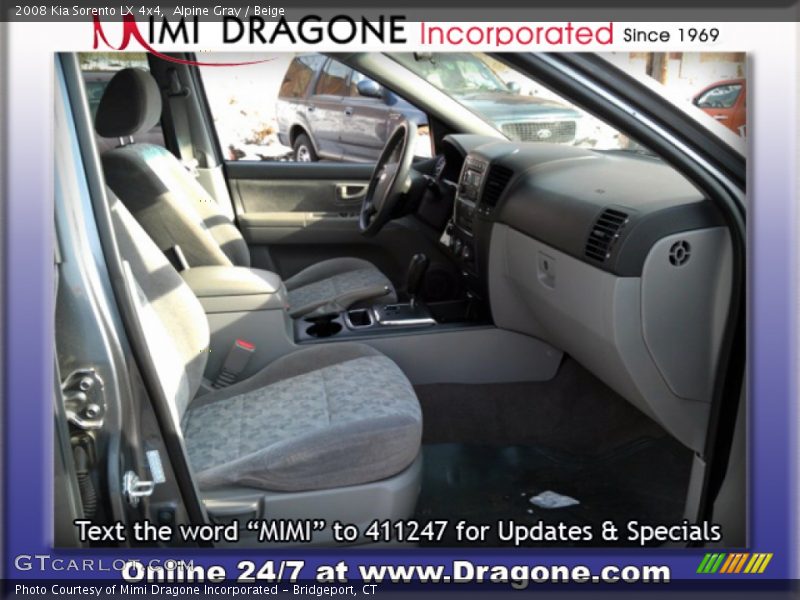 Alpine Gray / Beige 2008 Kia Sorento LX 4x4