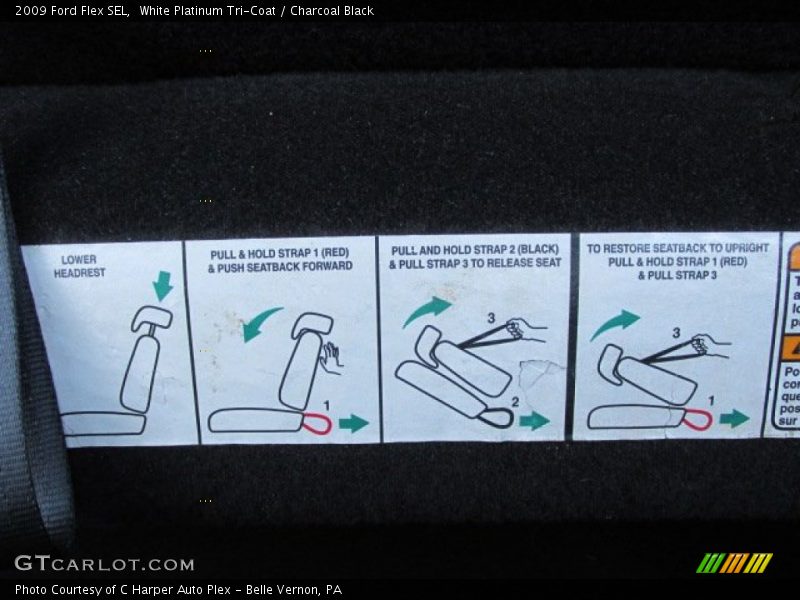 White Platinum Tri-Coat / Charcoal Black 2009 Ford Flex SEL