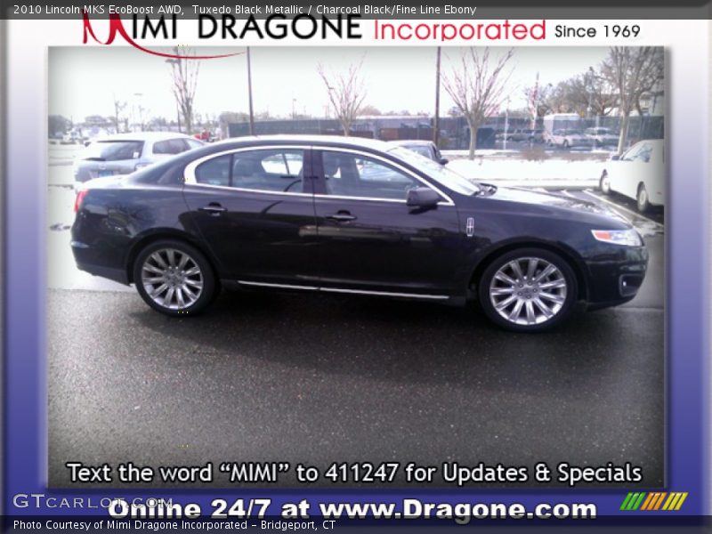 Tuxedo Black Metallic / Charcoal Black/Fine Line Ebony 2010 Lincoln MKS EcoBoost AWD