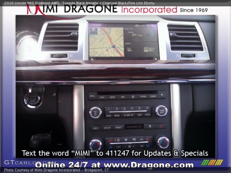 Tuxedo Black Metallic / Charcoal Black/Fine Line Ebony 2010 Lincoln MKS EcoBoost AWD