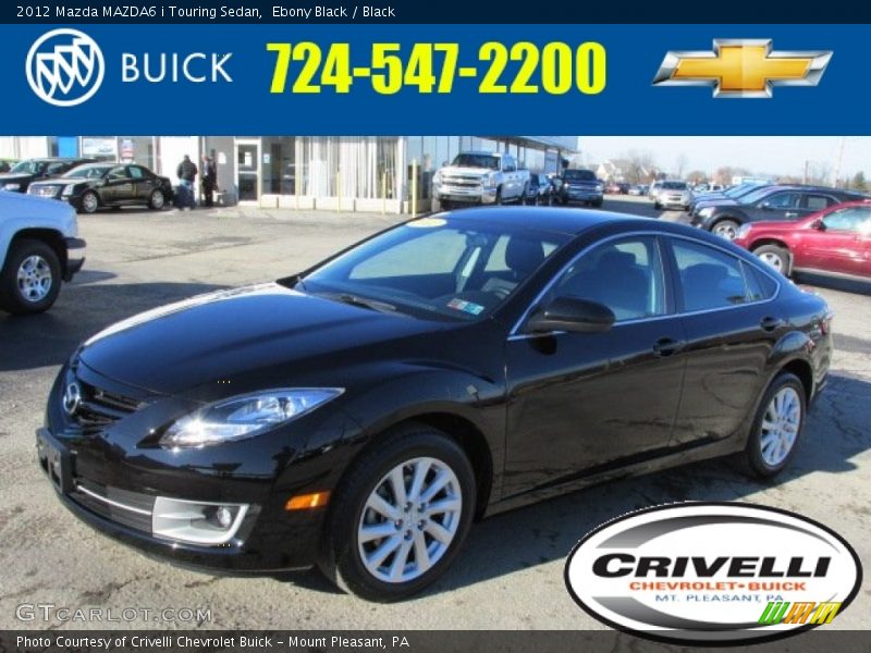 Ebony Black / Black 2012 Mazda MAZDA6 i Touring Sedan
