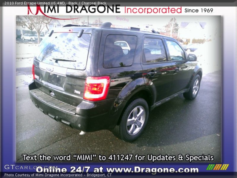 Black / Charcoal Black 2010 Ford Escape Limited V6 4WD