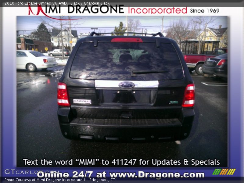 Black / Charcoal Black 2010 Ford Escape Limited V6 4WD