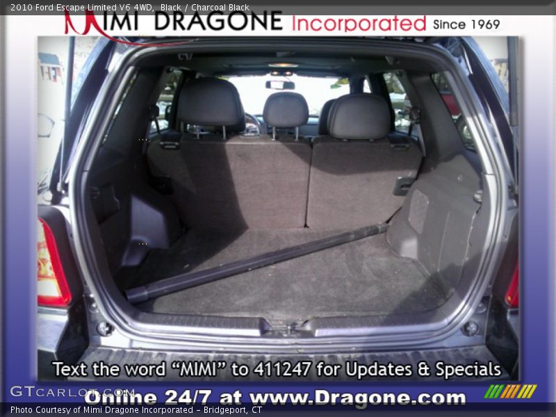 Black / Charcoal Black 2010 Ford Escape Limited V6 4WD