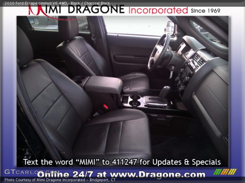 Black / Charcoal Black 2010 Ford Escape Limited V6 4WD