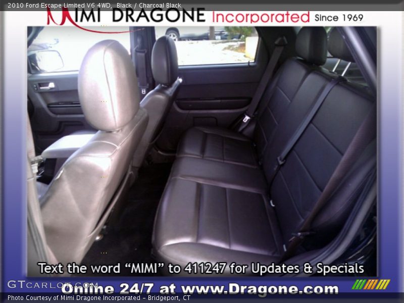Black / Charcoal Black 2010 Ford Escape Limited V6 4WD