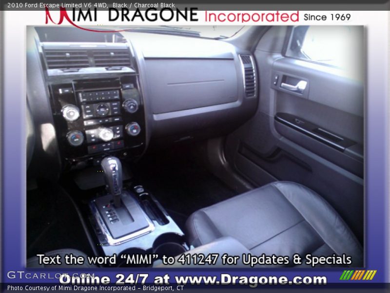 Black / Charcoal Black 2010 Ford Escape Limited V6 4WD