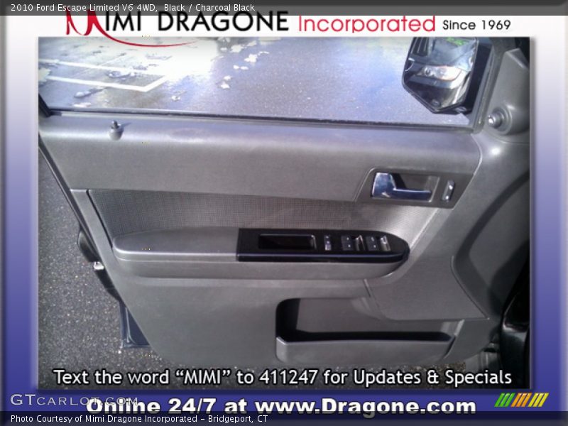 Black / Charcoal Black 2010 Ford Escape Limited V6 4WD