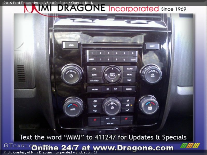 Black / Charcoal Black 2010 Ford Escape Limited V6 4WD
