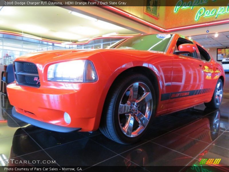 HEMI Orange Pearl / Dark Slate Gray 2008 Dodge Charger R/T Daytona