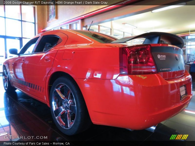 HEMI Orange Pearl / Dark Slate Gray 2008 Dodge Charger R/T Daytona