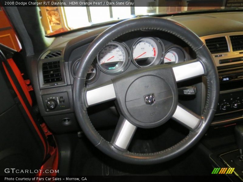 HEMI Orange Pearl / Dark Slate Gray 2008 Dodge Charger R/T Daytona