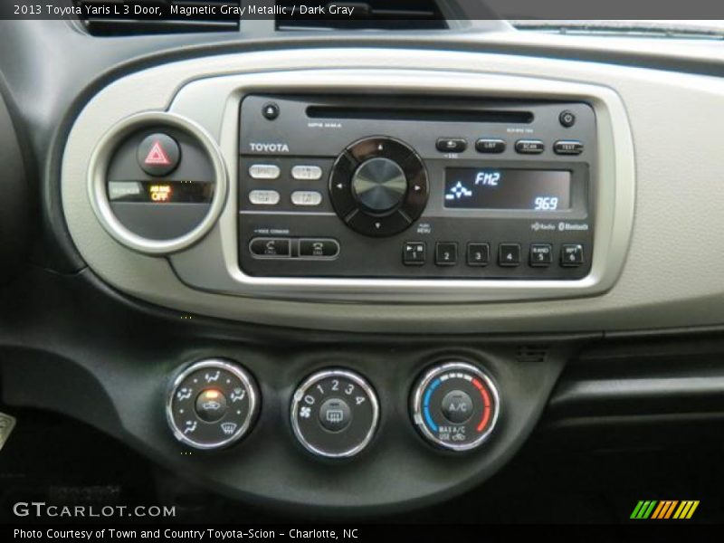 Controls of 2013 Yaris L 3 Door